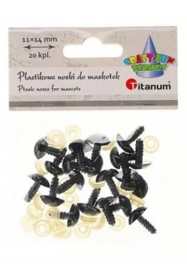 Nosy do maskotek plastikowe trójkątne 20 szt