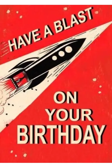 Karnet B6 z kopertą Urodziny Rakieta