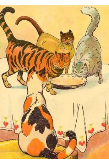 Karnet B6 z kopertą Koty na stole