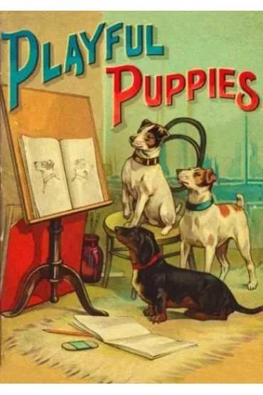 Karnet B6 z kopertą Bawiące się szczeniaki