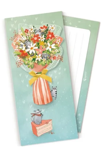 Koperta upominkowa POP UP Bukiet z kotami