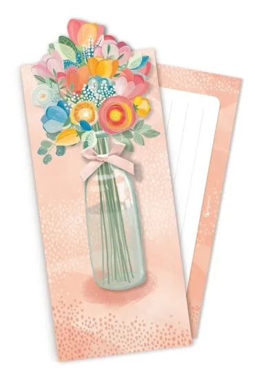 Koperta upominkowa POP UP Kwiaty pomarańcz