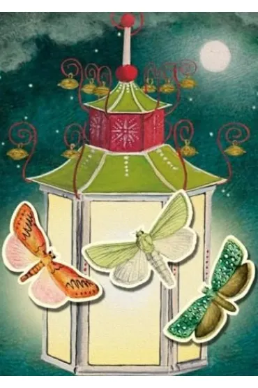 Karnet B6 POP-UP z kopertą Lampion i ćmy