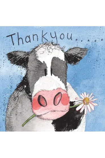 Karnet Dziękuję Krowa Podziękowania