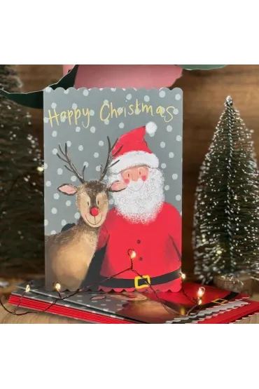 Karnet Święta Mikołaj i renifer