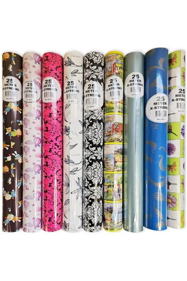 Papier ozdobny X-Strong 57cmx25m MIX (9 szt)