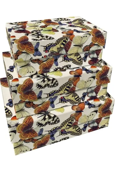 Pudełka ozdobne Motyle 3 szt