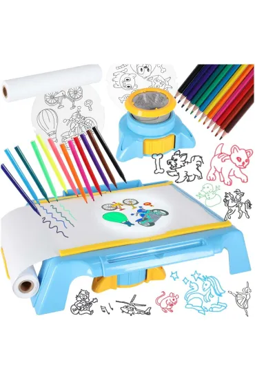 Projektor rzutnik stolik do rysowania karty niebieski