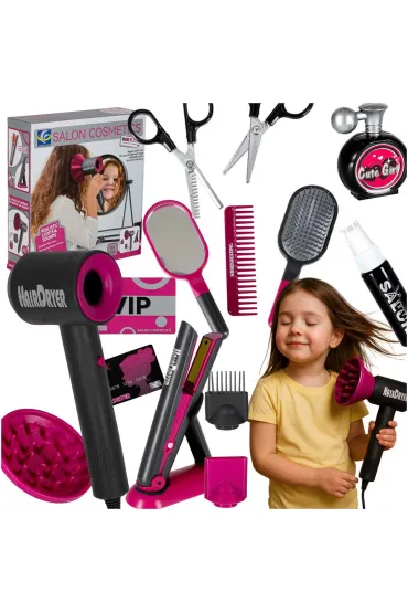 Zestaw fryzjerski dla dzieci suszarka prostownica