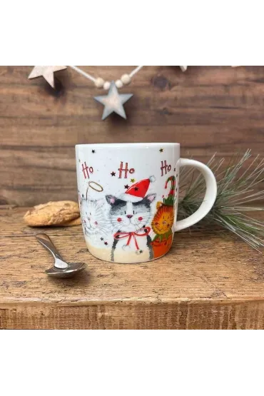 Kubek XM01 Świąteczne koty Ho ho ho! Święta