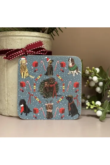 Podkładka pod kubek Świąteczne psy Święta