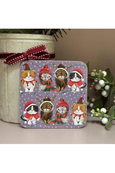 Podkładka pod kubek Świąteczne koty Święta