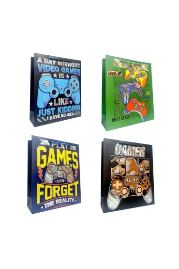 Torebka prezentowa dziecięca S Gamer mix