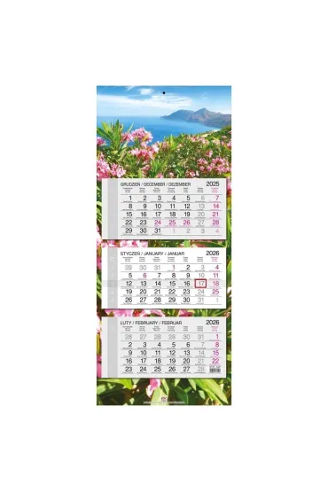 Kalendarz 2026 trójdzielny główka płaska Grecja