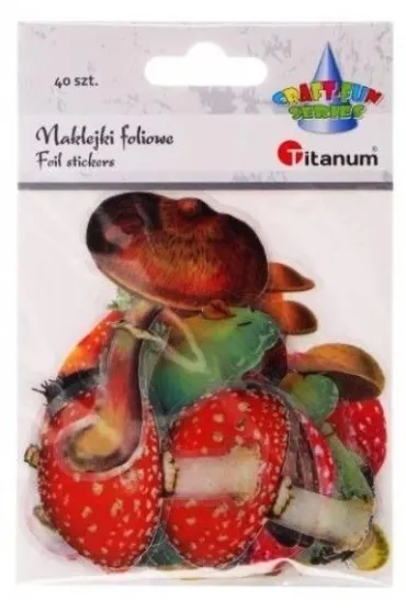 Naklejki foliowe grzyby 40 szt