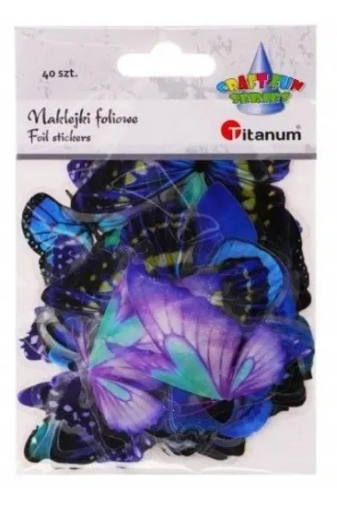 Naklejki foliowe motyle 40 szt