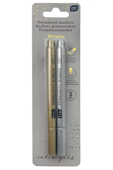 Markery metaliczne Silver/Gold 2 szt