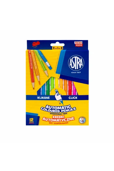 Kredki automatyczne heksagonalne Astra 12 kolorów