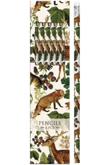 Ołówki ozdobne STPEN43 leśne zwierzęta 6 szt