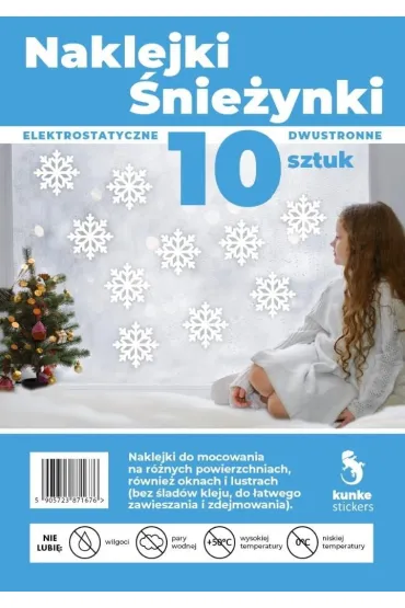 Naklejki śnieżynki 10 szt