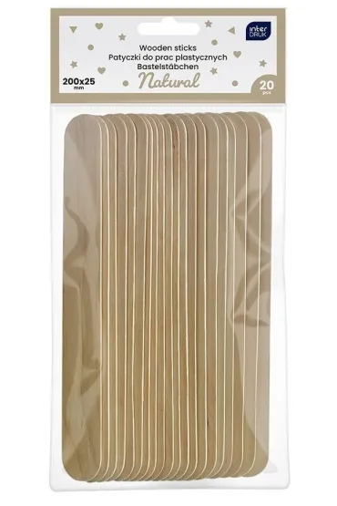 Patyczki naturalne do prac plastycznych 200x25mm