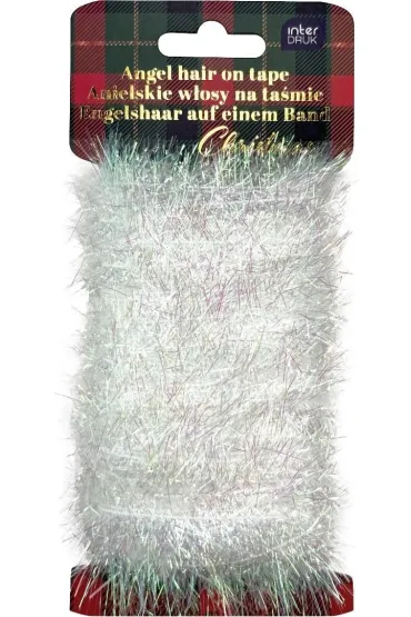 Anielskie włosy na taśmie White 20m Christmas