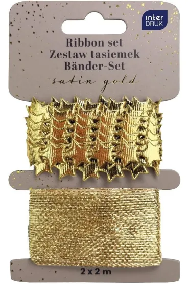 Zestaw tasiemek 2x2m Satin Gold