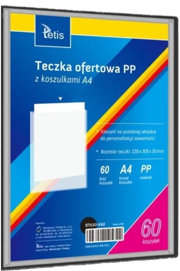 Teczka ofertowa A4 PP + 60 koszulek czarna