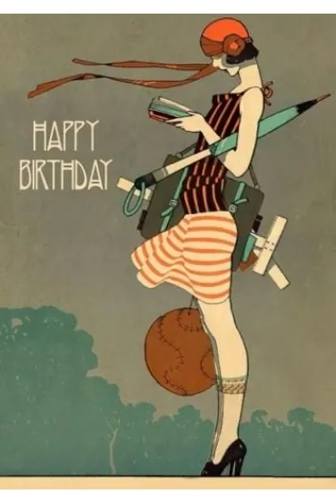 Karnet B6 z kopertą Urodziny Kobieta z książką