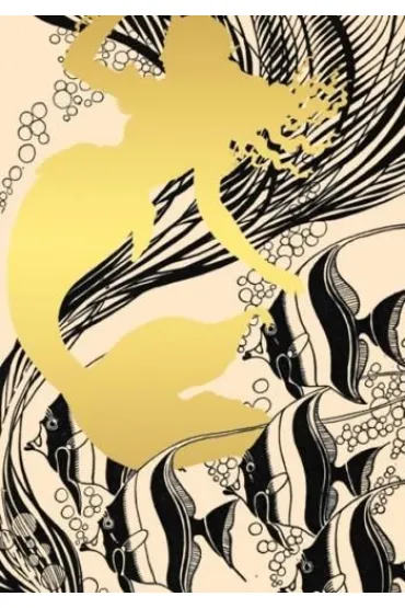 Karnet B6 brokat z kopertą Syrena i ryby