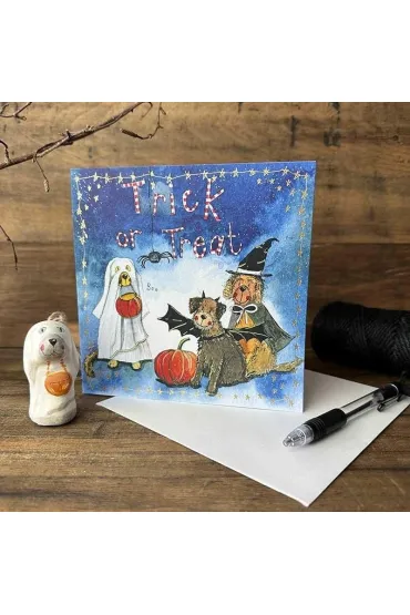 Karnet Halloween kwadrat Psy