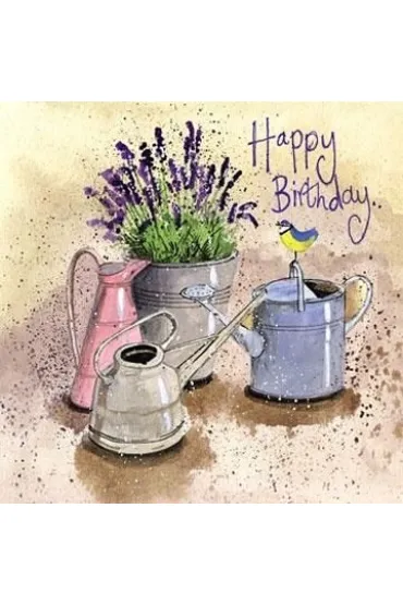 Karnet Urodziny Konewki w ogrodzie