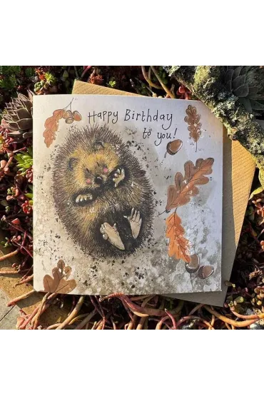 Karnet Urodziny Jeżyk na plecach