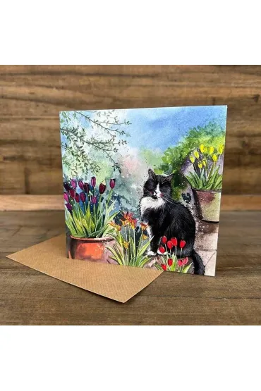 Karnet Kot i tulipany