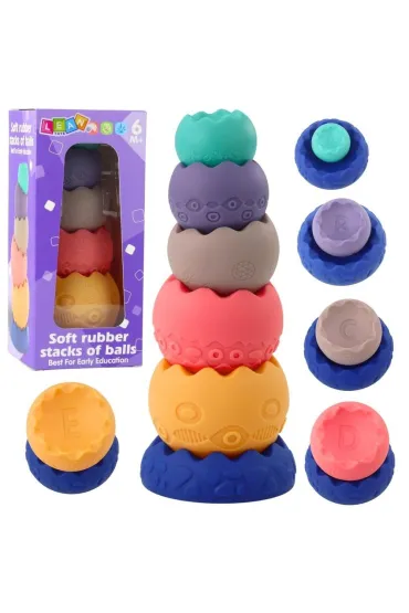 Piramidka sensoryczna edu miękkie jajka piłki cyfr