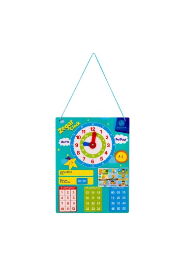 Magnetyczny zestaw edukacyjny Astrafun nauka zegara 48 elementów