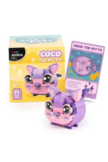  Klocki snapets kot fioletowy KIDEA