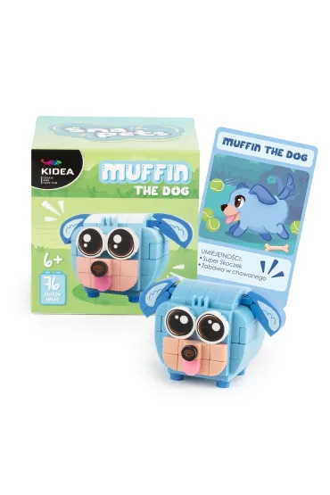  Klocki snapets pies niebieski KIDEA