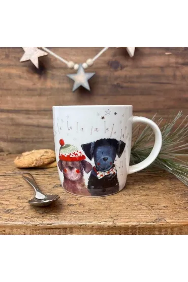 Kubek XM02 Kubek Świąteczne psy La la la Święta