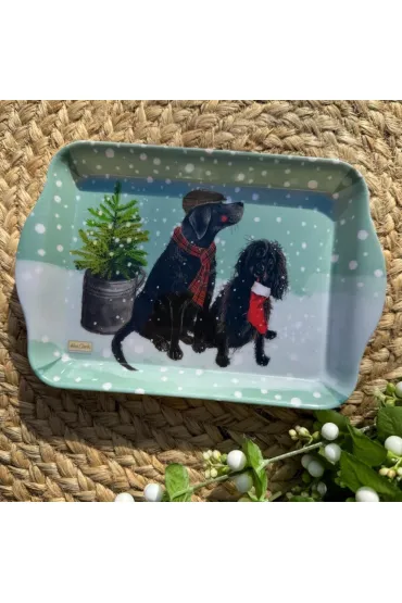 Taca mała Świąteczne psy przy choince Święta