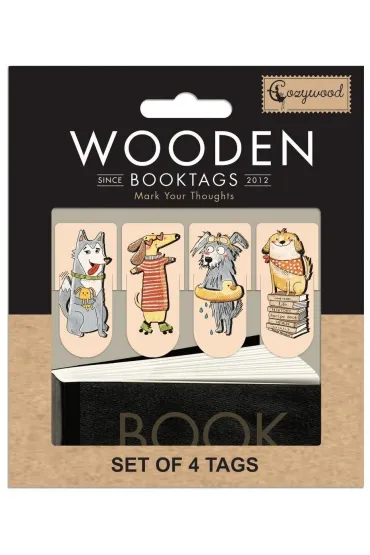 Zakładki drewniane do książki Psy