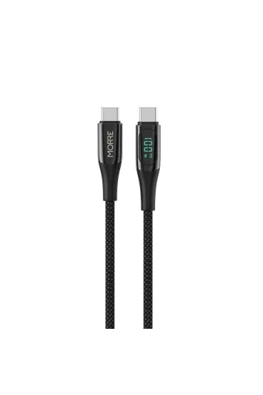 Morre kabel do ładowarki usb-c 100w 1,5m z wyświetlaczem led