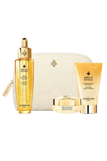 SET Abeille Royale Age-Defying Programme Youth Watery Oil Serum serum do twarzy + Honey Treatment Day Cream krem do twarzy + Cleansing Care In Mousse mus do twarzy + kosmetyczka