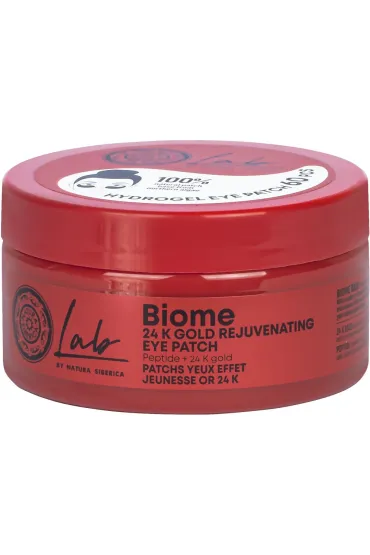 Lab Biome hydrożelowe regenerujące płatki pod oczy z 24-karatowym Złotem 60szt