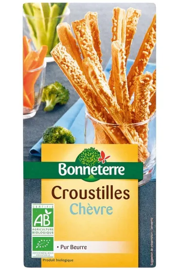 Paluszki z ciasta francuskiego z masłem i serem kozim