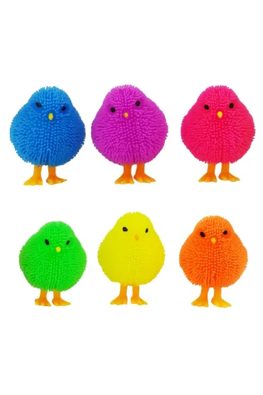 Gniotek kurczak fluo 8 cm