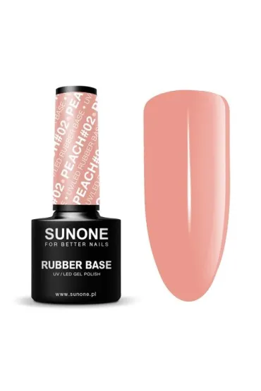 Rubber Base baza kauczukowa budująca do paznokci Base Peach 02
