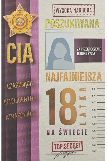 Karnet Urodziny 18 dziewczyna poszukiwana