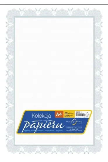 Papier ozdobny A4 certyfikat dyplom 170g/m2 25ar