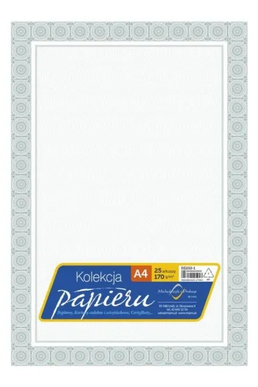 Papier ozdobny A4 certyfikat dyplom 170g/m2 25ar